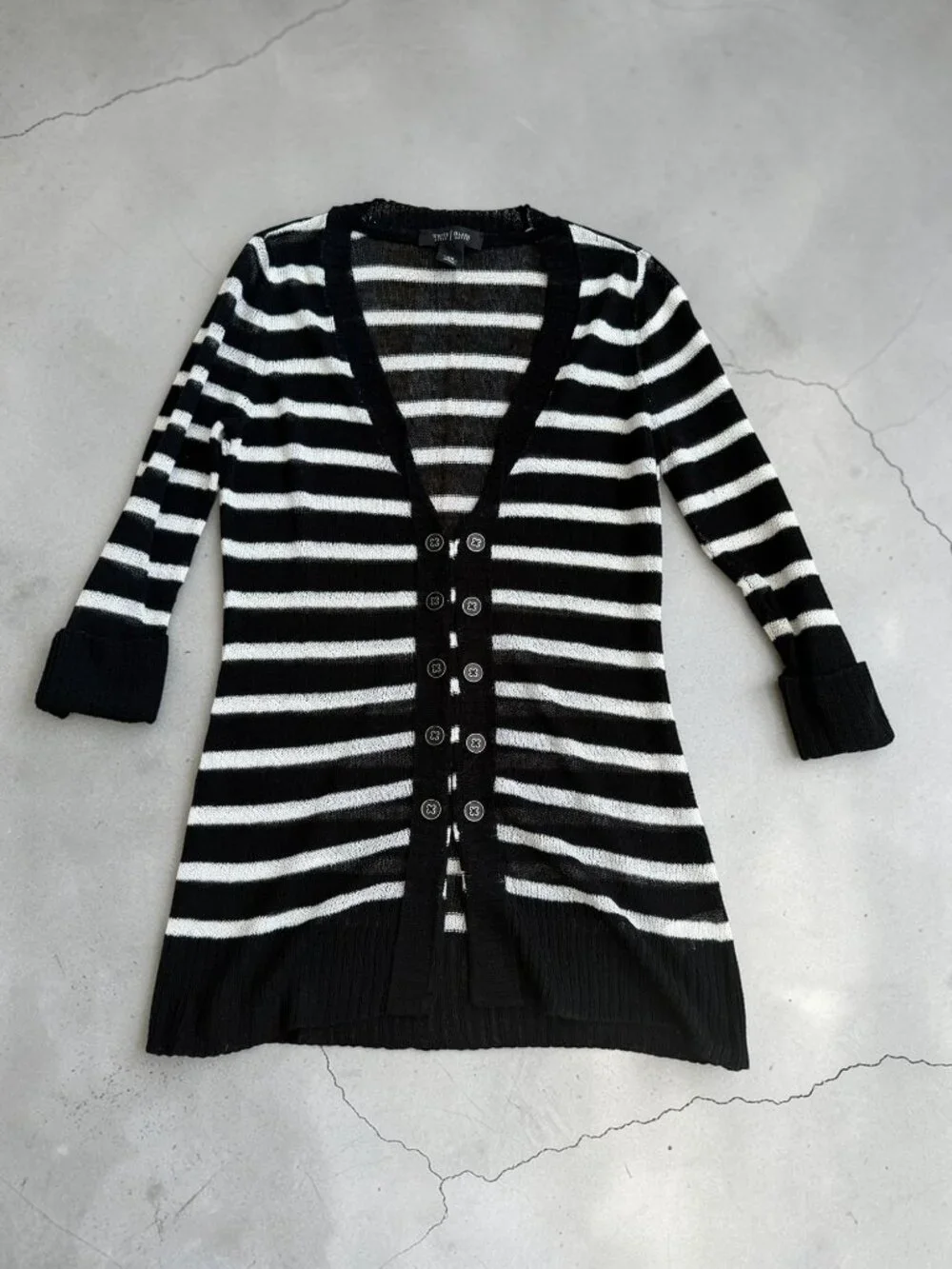 WHITE HOUSE BLACK MARKET WHBM Striped Cardigan Size XS